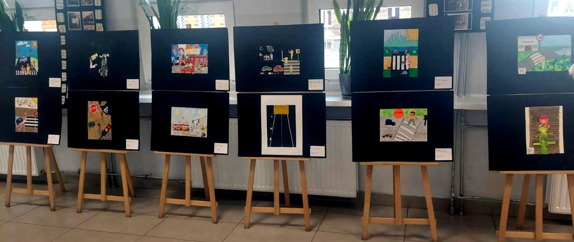 Odblaskowa szkoła - wystawa prac