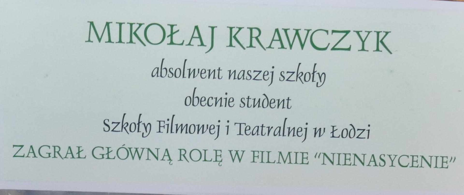 Kronika szkolna przełomu XX i XXI wieku Mikołaj Krawczyk 