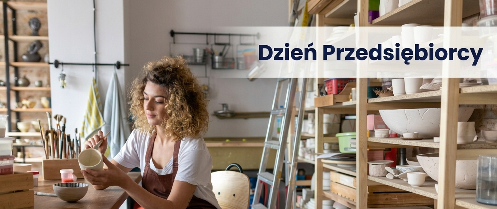 Grafika dekoracyjna z napisem Dzień Przedsiębiorcy