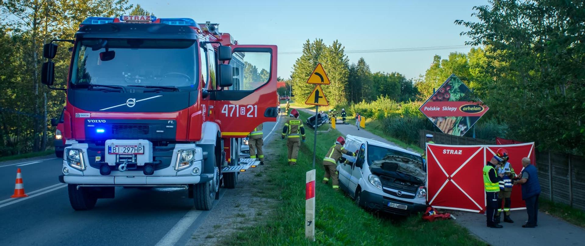 Wypadek drogowy na DK 19 w Siemiatyczach