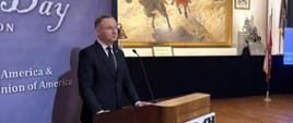 Prezydent Rzeczypospolitej Polskiej Pan Andrzej Duda w Muzeum Polskim w Ameryce podczas Dnia Pułaskiego, podczas przemówienia