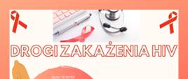 III miejsce: Klaudia Sarnowska , plakat pt drogi zakażenia HIV, Przedstawiono 3 okręgi z drogami zakażenia: kontakty seksualne, -- obok rysunek prezerwatywy, przez krew - obok rysunek krwi, podczas ciąży, porodu lub karmienia piersią - rysunek płodu 