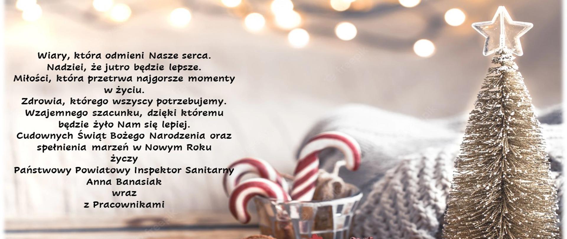 kartka z życzeniami od PSSE w Kamieniu Pomorskim