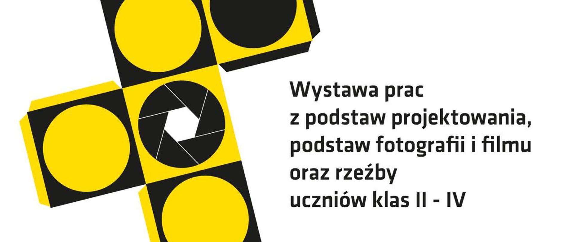 Żółto-czarne kwadraty ułożone w kształcie rozłożonego pudełka