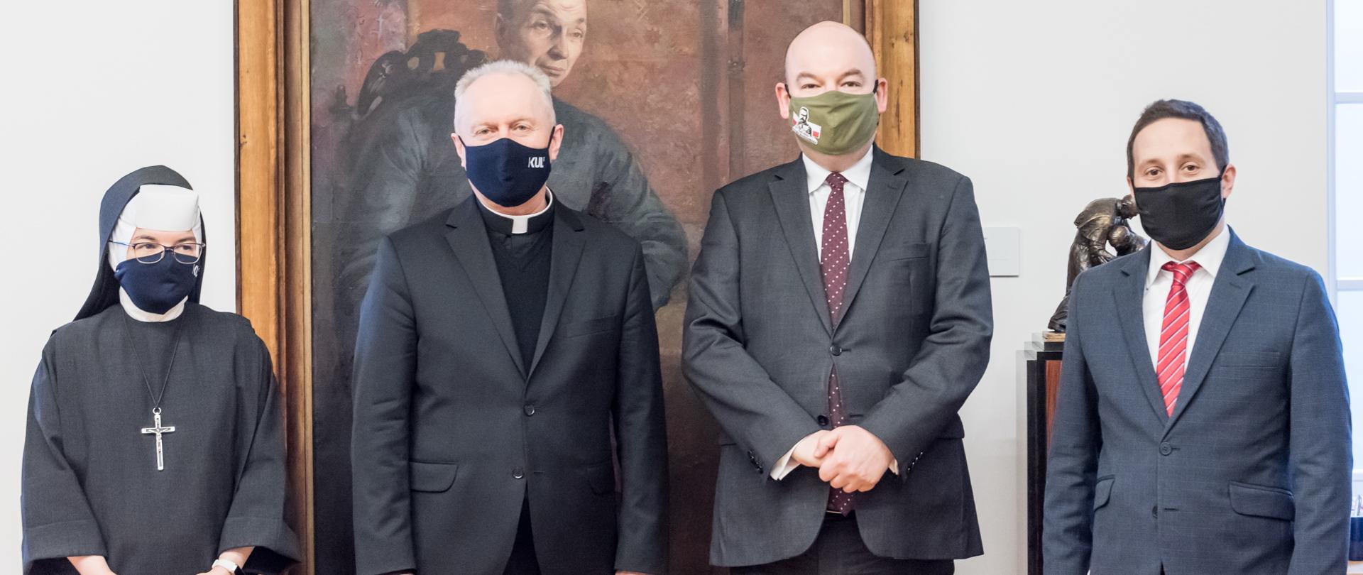 14.01.2021, Lublin - Katolicki Uniwersytet Lubelski. Spotkanie Rektora KUL z Janem Dziedziczakiem, pełnomocnikiem rządu do spraw Polonii i Polaków za granica
Fot. Tomasz Koryszko/KUL