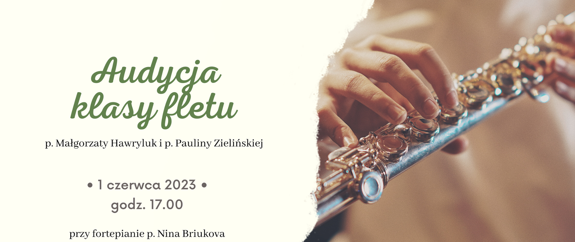 Audycja klasy fletu PSM w Łukowie