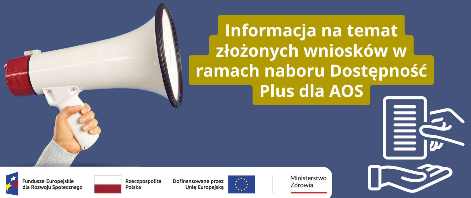 Informacji na temat złożonych wniosków w ramach naboru „Dostępność Plus dla AOS”