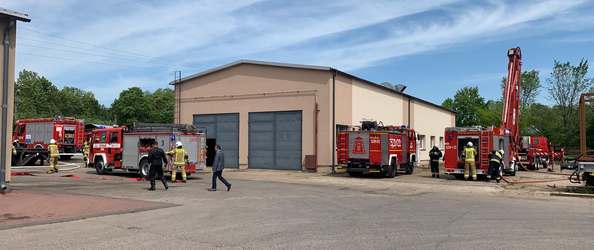 Pożar lakierni – manewry gminne jednostek OSP