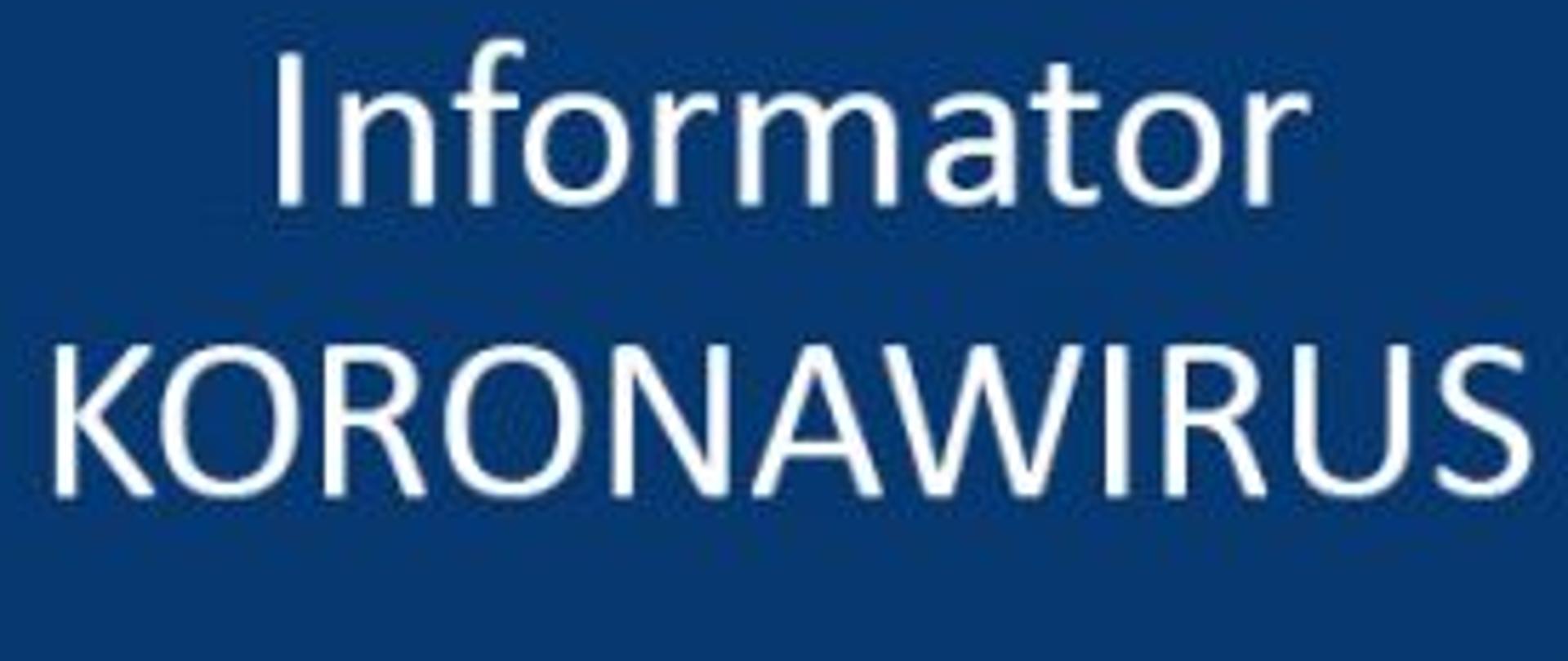 Zdjęcie logo informatora koronawirus