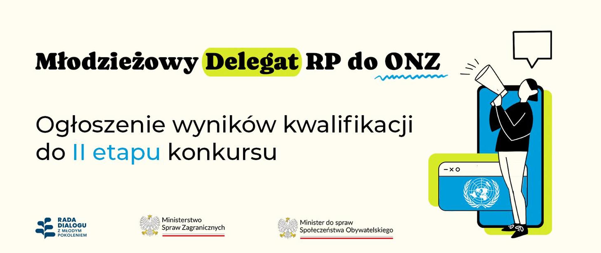 Ogłoszenie wyników kwalifikacji do II etapu Konkursu na Młodzieżowego Delegata RP do ONZ