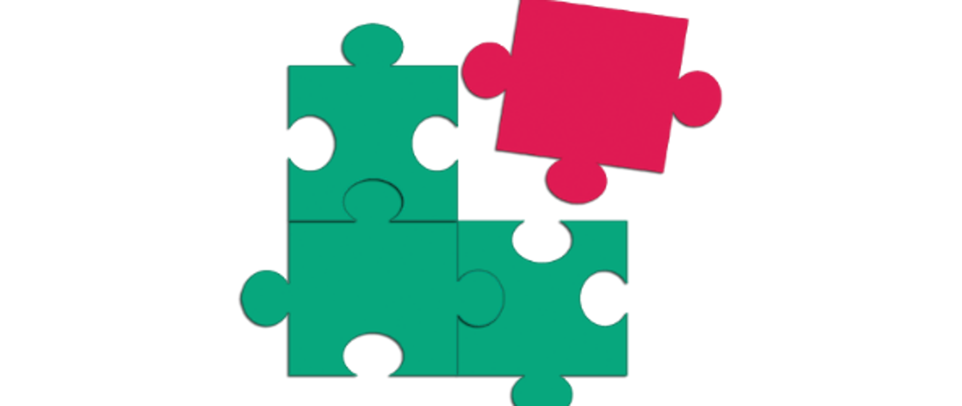 Ogólnopolski Dzień Dawcy Szpiku. Układanka z czterech zielonych puzzli oraz jednego czerwonego poza układanką. 