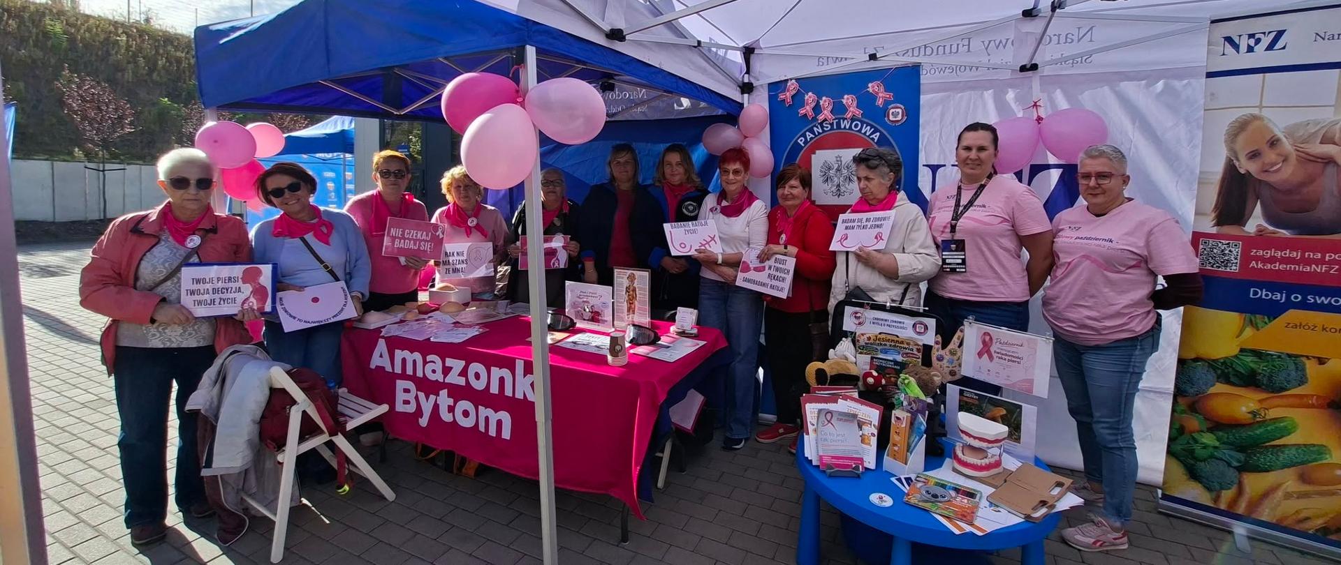 Akcja profilaktyczna „Rak nie gra fair”, która odbyła się przed stadionem Polonii Bytom