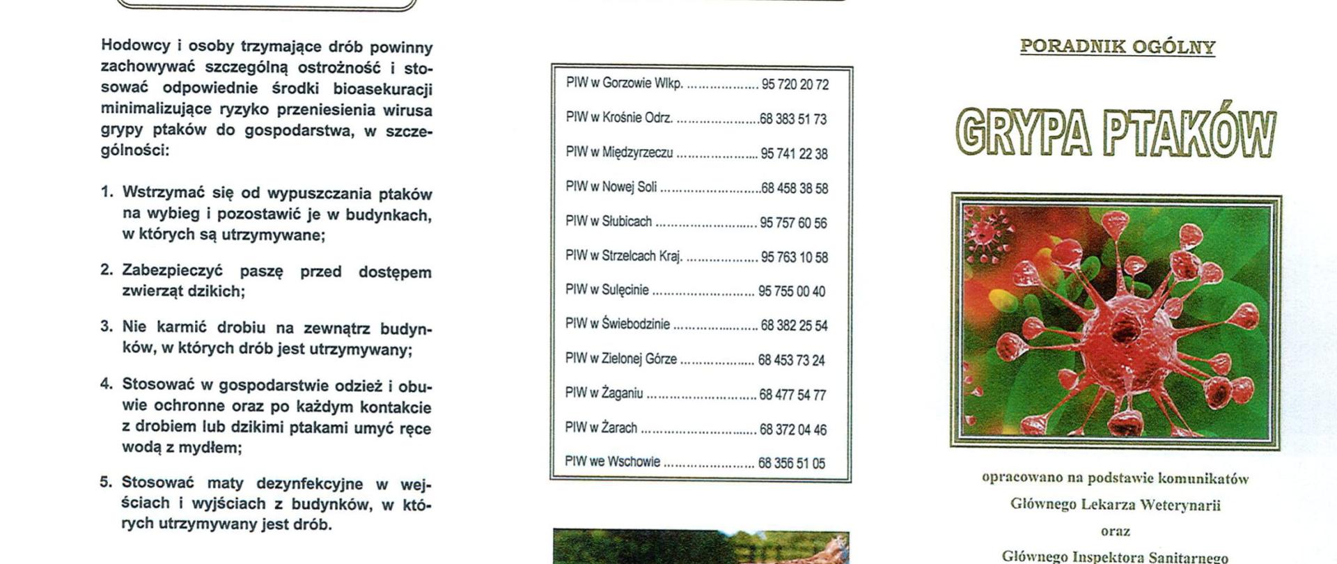 Sposób postępowania dla hodowców drobiu na wypadek ogłoszenia epidemii ptasiej grypy