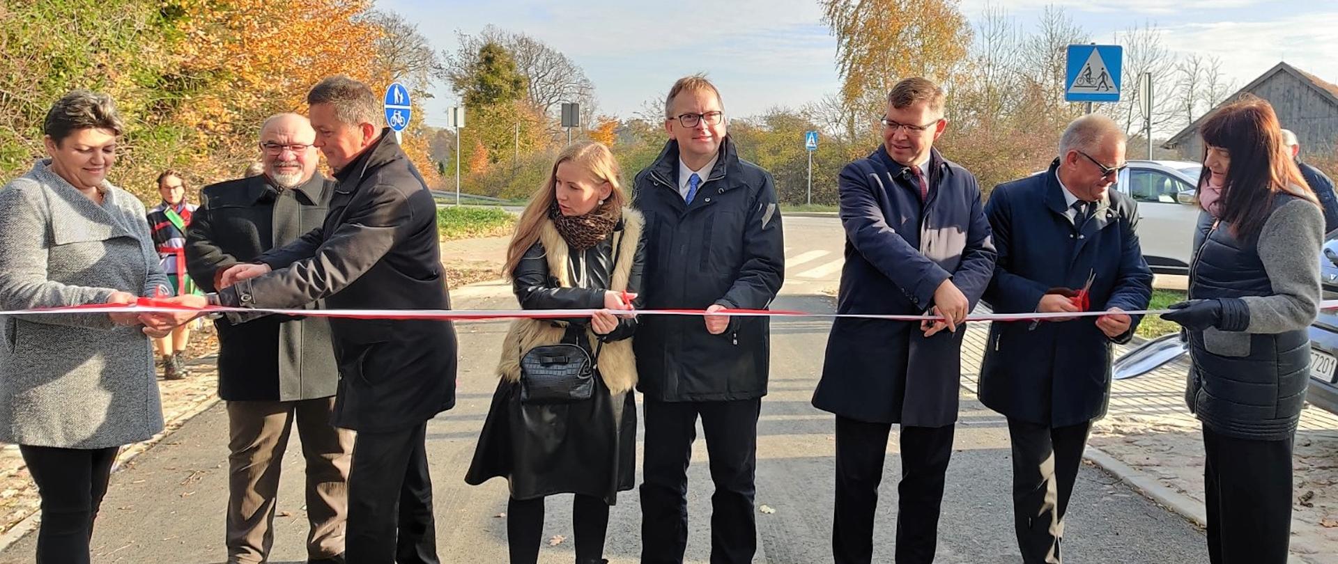 droga, wstęga, ludzie