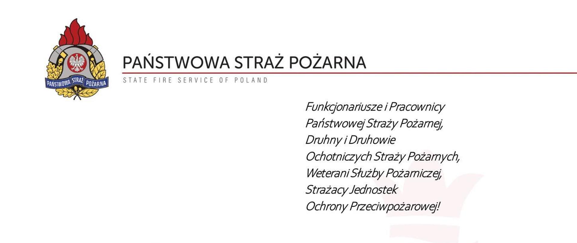 Życzenia Komendanta Głównego PSP z okazji Dnia Strażaka