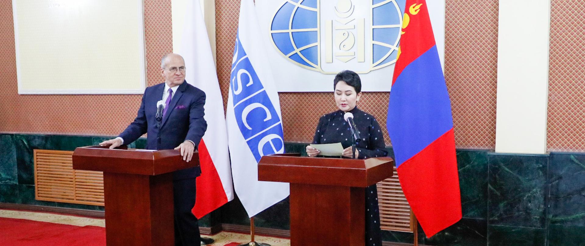 Press conference of the foreign ministers of Poland and Mongolia