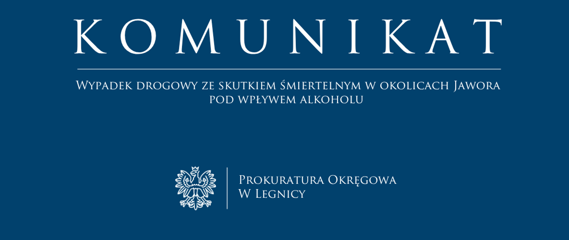 Wypadek drogowy ze skutkiem śmiertelnym w okolicach Jawora pod wpływem alkoholu 