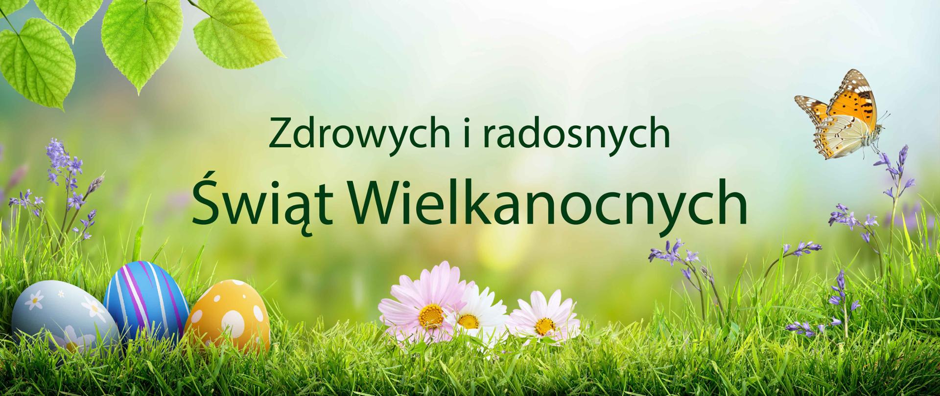 trawka, motylki, pisanki