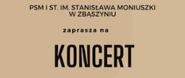 Plakat zapraszamy na koncert