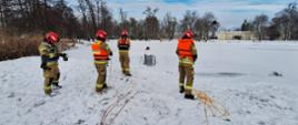 ćwiczenia z zakresu ratownictwa lodowego ćwiczenia z zakresu ratownictwa lodowego w Parku Miejskim w Grodzisku Wlkp.