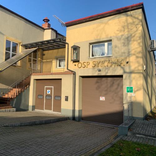 Zdjęcie prezentuje budynek jednostki OSP Syrynia