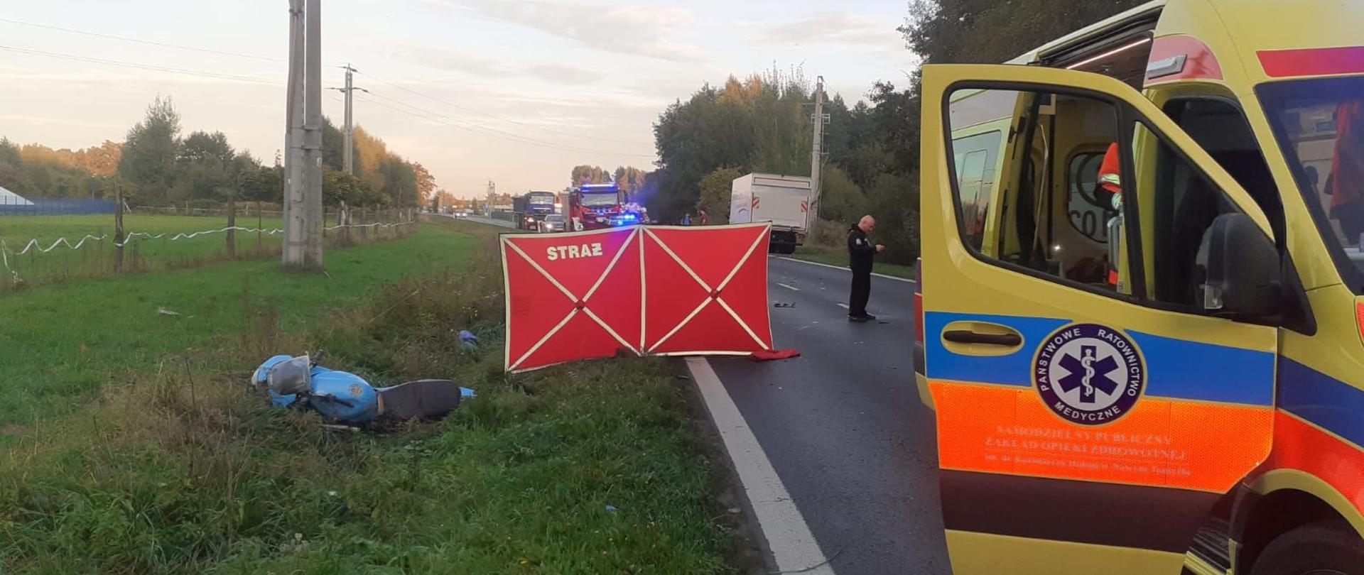 WYPADEK MOTOCYKLISTY.