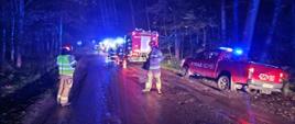 Dojazd zastępów ratowniczych na miejsce zdarzenia. 