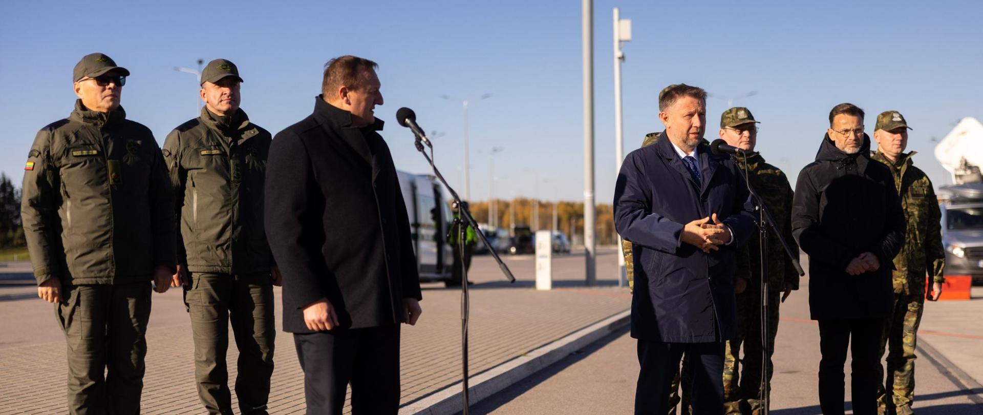 Wizyta ministrów spraw wewnętrznych na granicy polsko-litewskiej