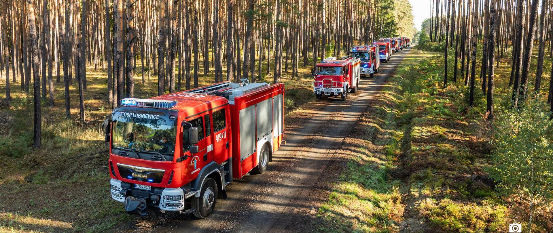 Kolumna pojazdów wracająca z ćwiczeń