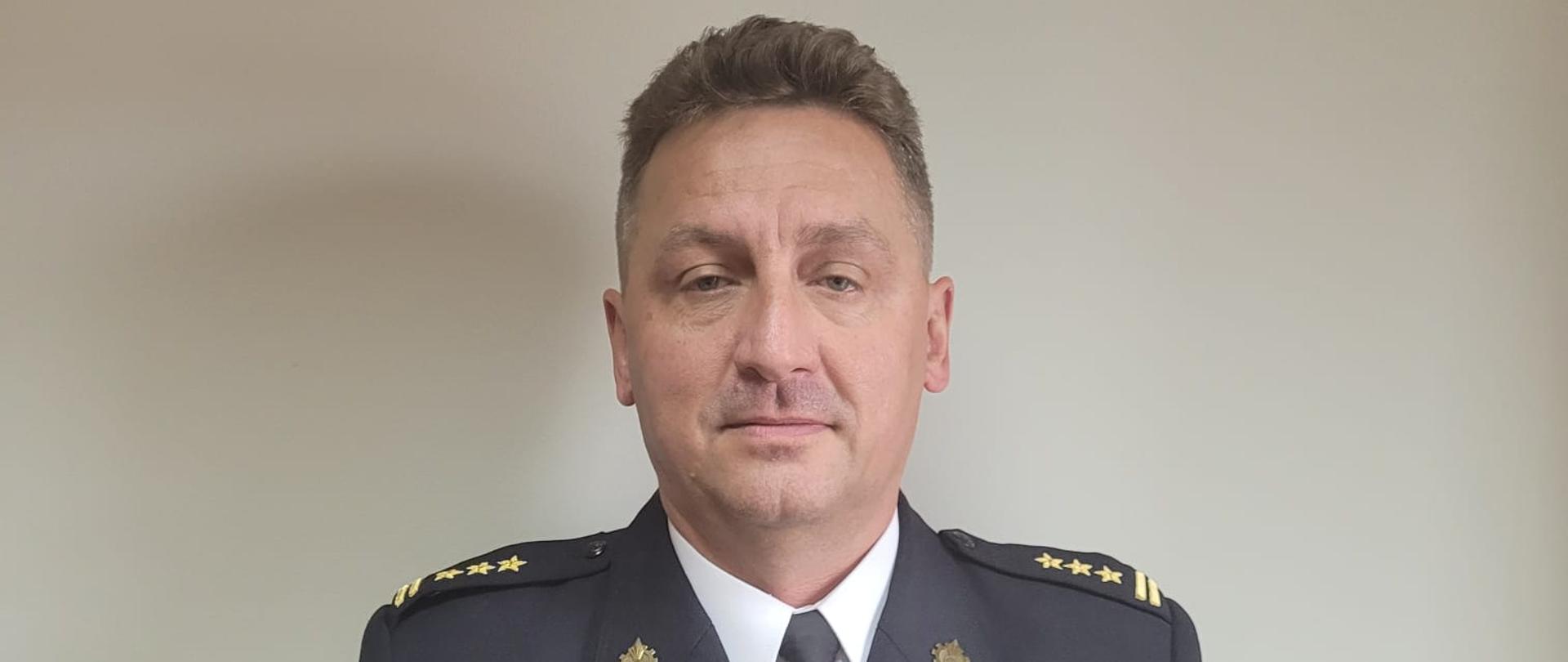 Komendant Powiatowy PSP w Nakle nad Notecią st. bryg. Sławomir Murawski 