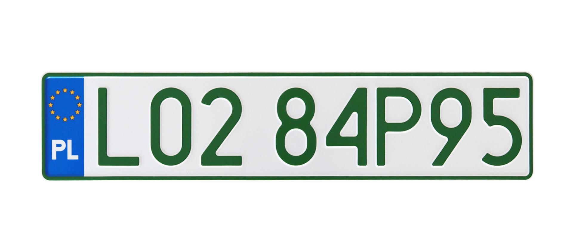 Profesjonalna tablica rejestracyjna - jednorzędowa