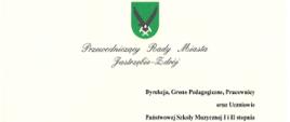 List gratulacyjny z okazji Jubileuszu trzydziestopięciolecia Szkoły - pierwsza strona