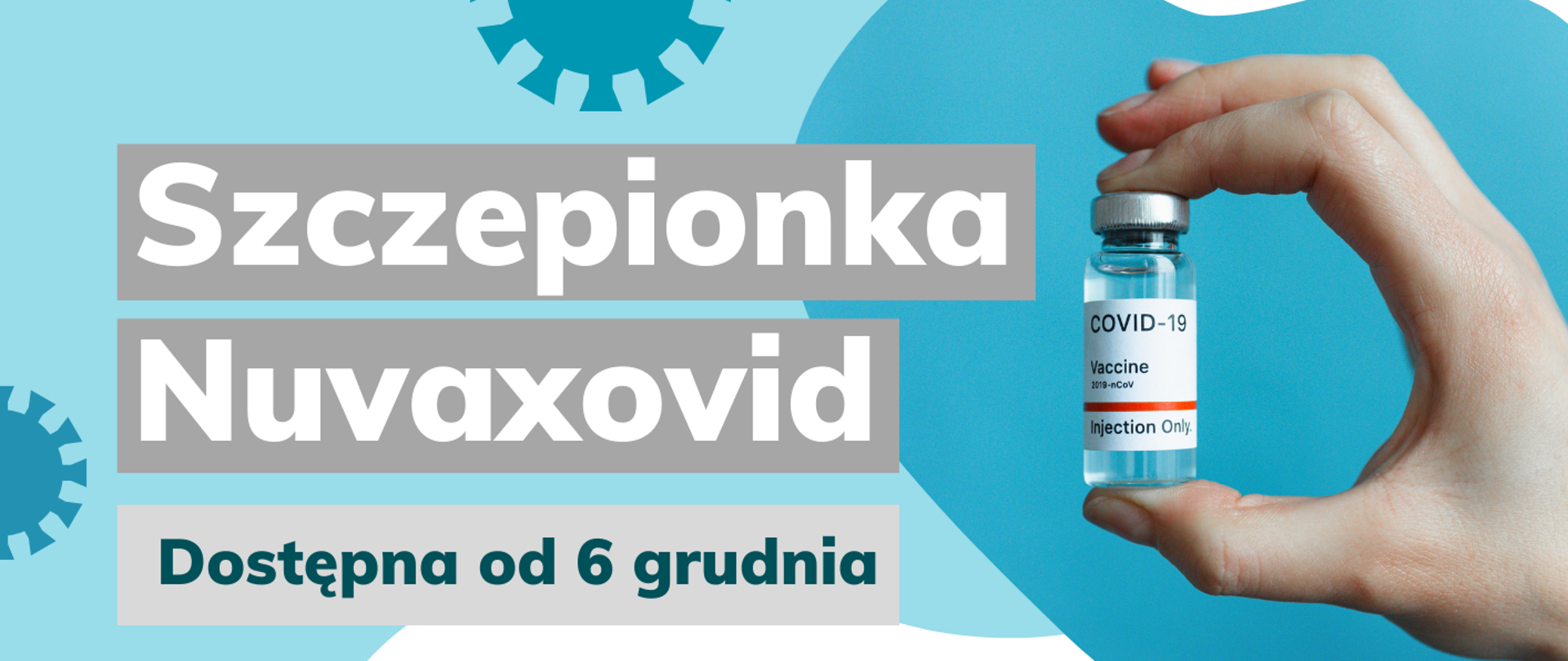 Na plakacie jest szczepionka Nuvaxovid i opis.