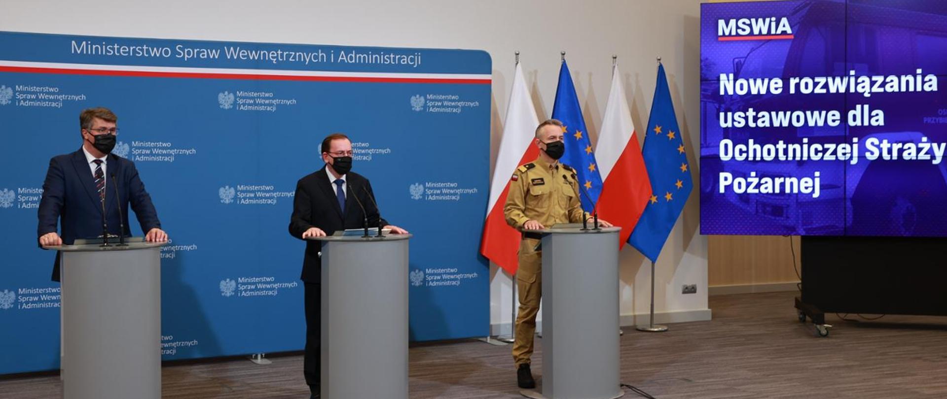 Konferencja prasowa w sprawie projektu ustawy o OSP