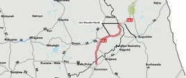 Lokalizacja odcinka S61 Via Baltica Wysokie - Raczki