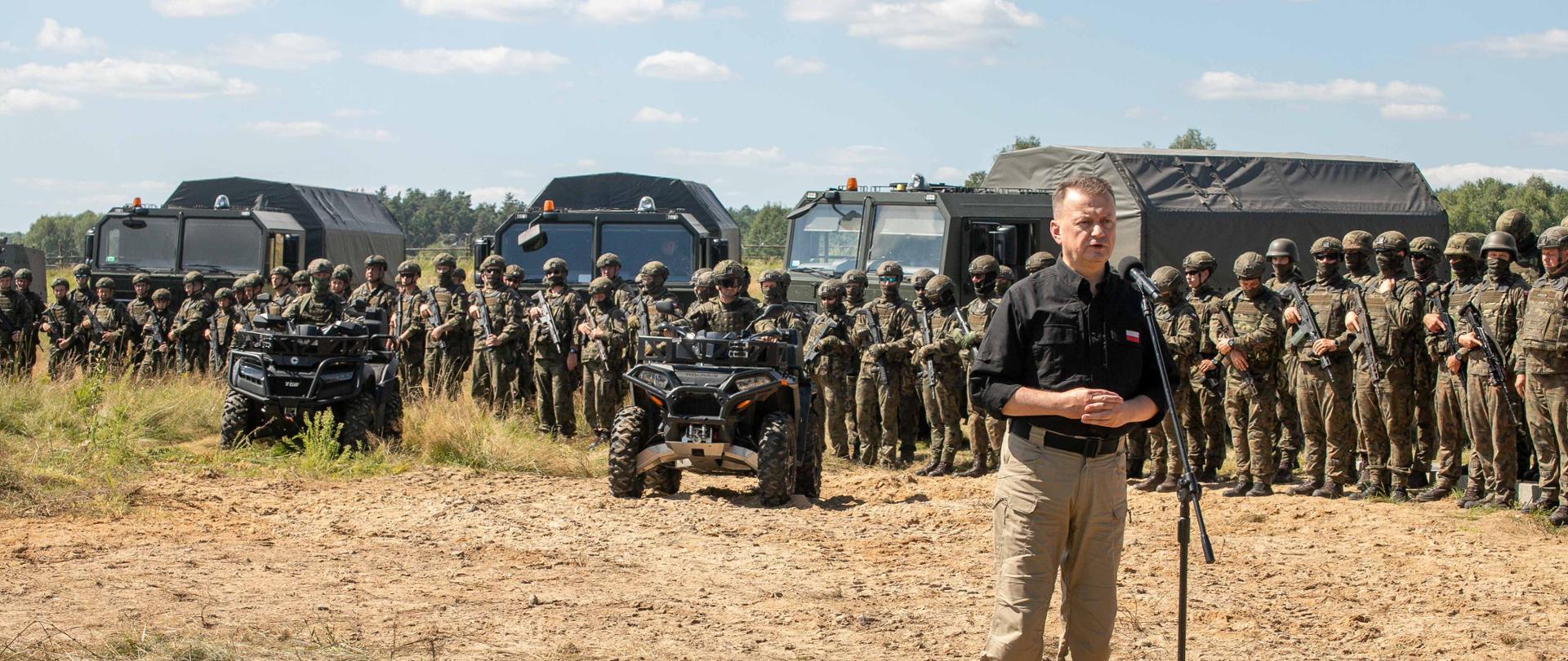 Spotkanie na granicy z zołnierzami 