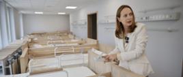 Na zdjęciu Minister Katarzyna Pełczyńska-Nałęcz z wizytą w wojewódzkim szpitalu zespolonym w Skierniewicach