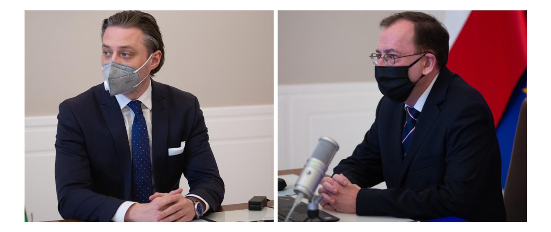 Minister Mariusz Kamiński and Deputy Minister Bartosz Grodecki took part in the G6 video conference 