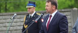 Uroczysty apel z okazji Powiatowego Dnia Strażaka w siedzibie Komendy Powiatowej Państwowej Straży Pożarnej w Obornikach.