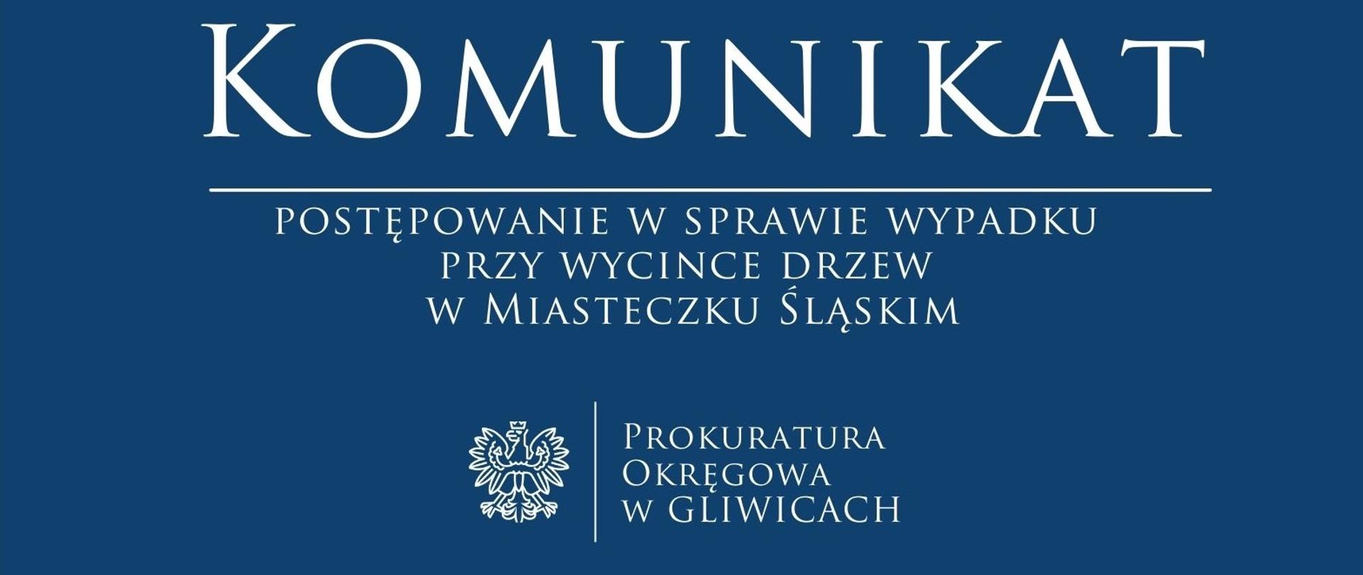 Postępowanie w sprawie wypadku przy wycince drzew w Miasteczku Śląskim