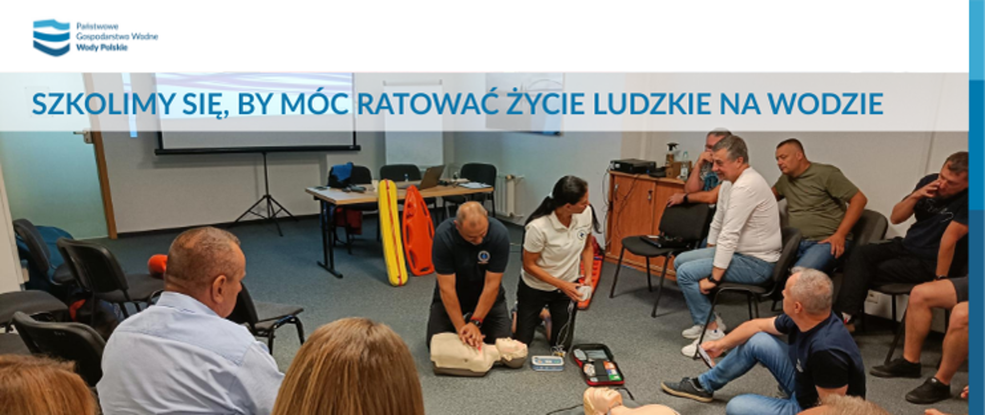 Szkolenie WOPR pn.: "Pierwsza pomoc przy wodzie" dla pracowników RZGW w Poznaniu