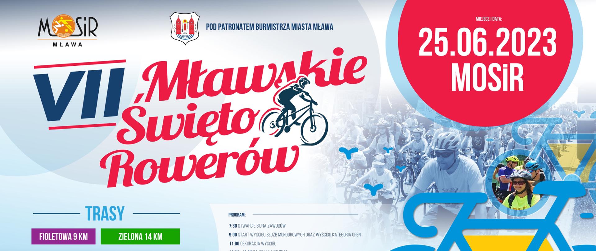 Plakat imprezy VII Mławskie Święto Rowerów