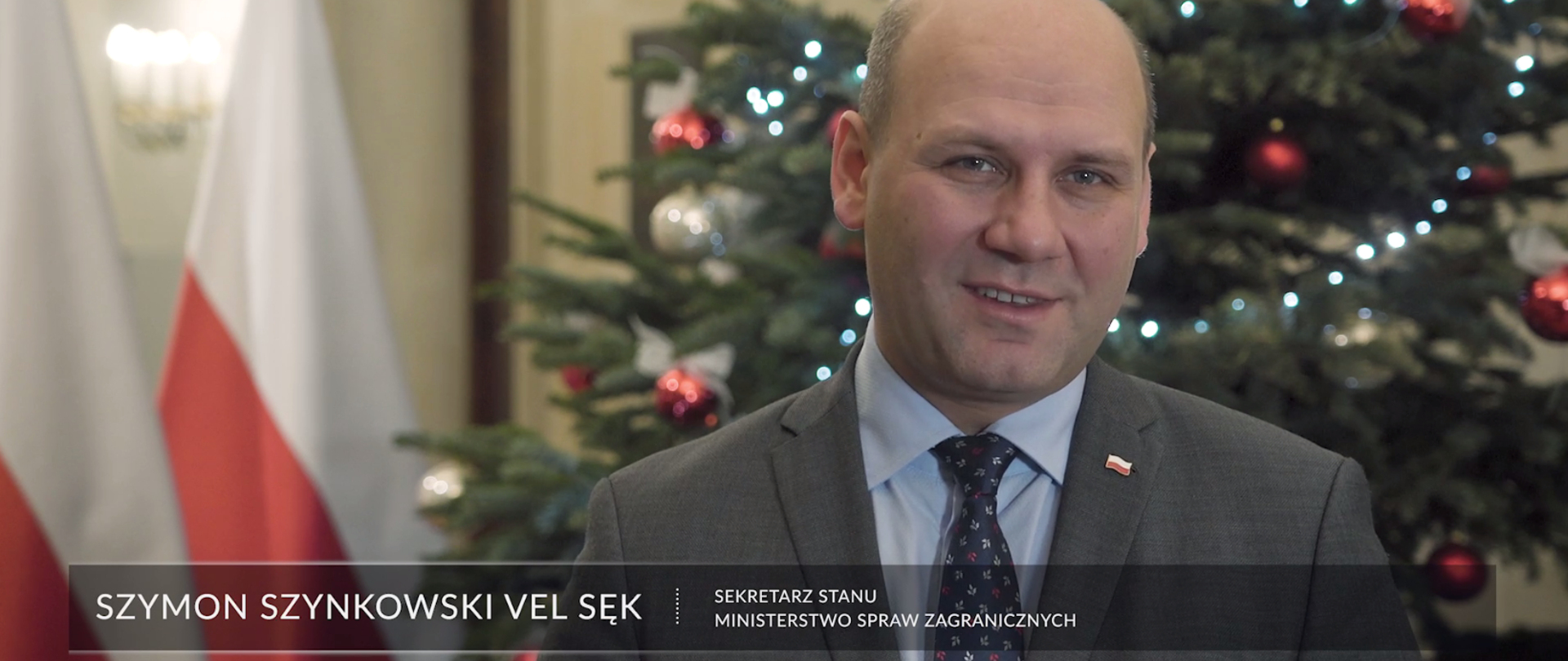 Życzenia Ministra Szymona Szynkowskiego vel Sęk do Polonii z okazji Świąt Bożego Narodzenia
