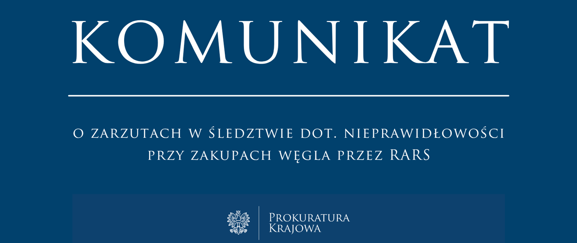 Zarzuty w śledztwie dotyczącym nieprawidłowości przy zakupach węgla przez RARS