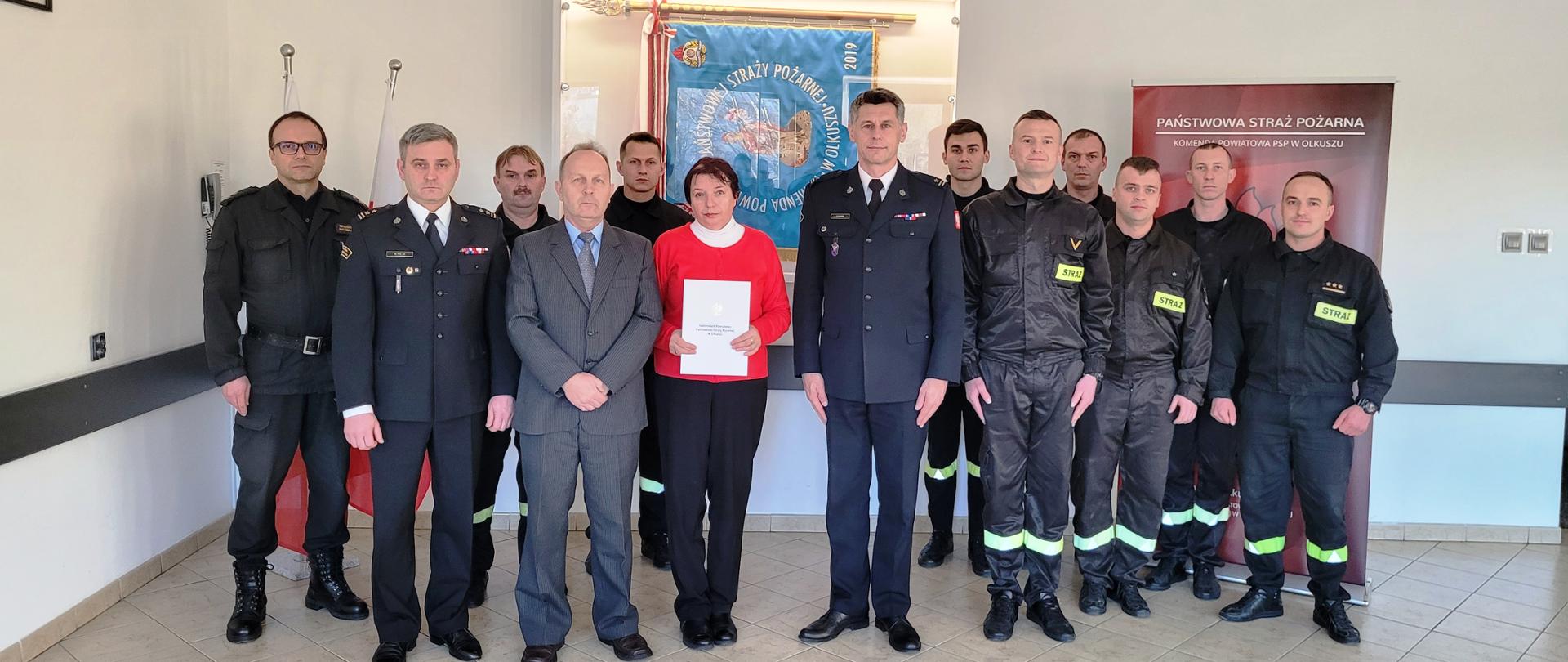 Niecodzienne spotkanie w olkuskiej Komendzie Powiatowej PSP w Olkuszu.