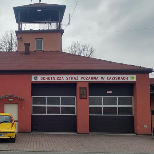 Zdjęcie prezentuje budynek jednostki OSP Łaziska