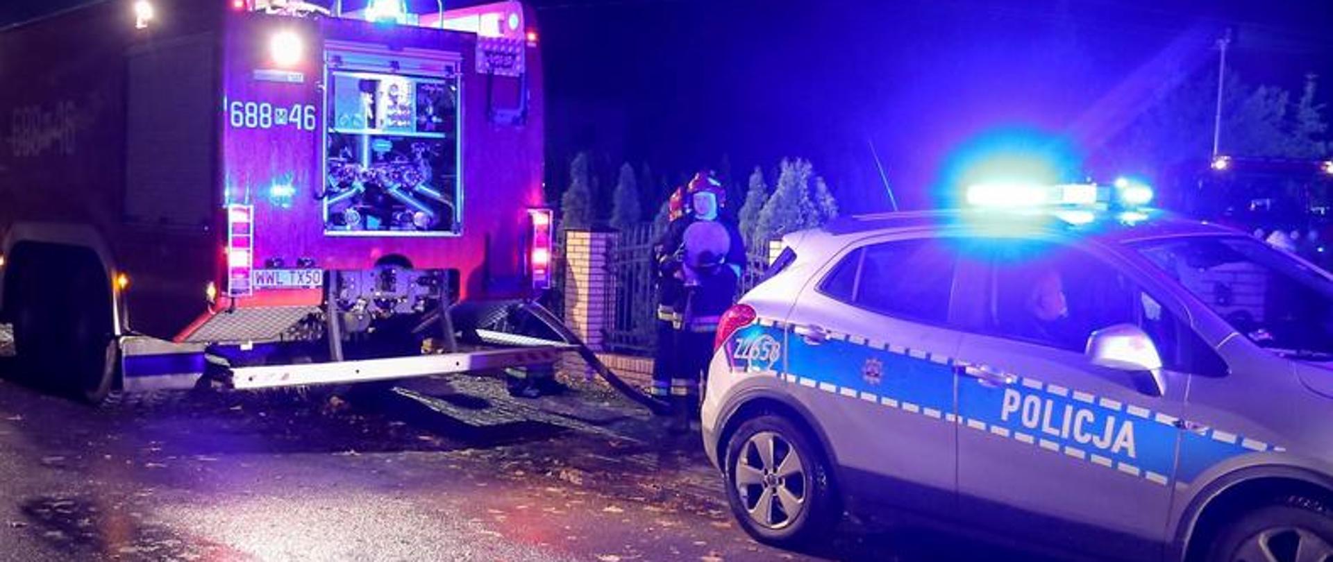 Wóz strażacki i policyjny 