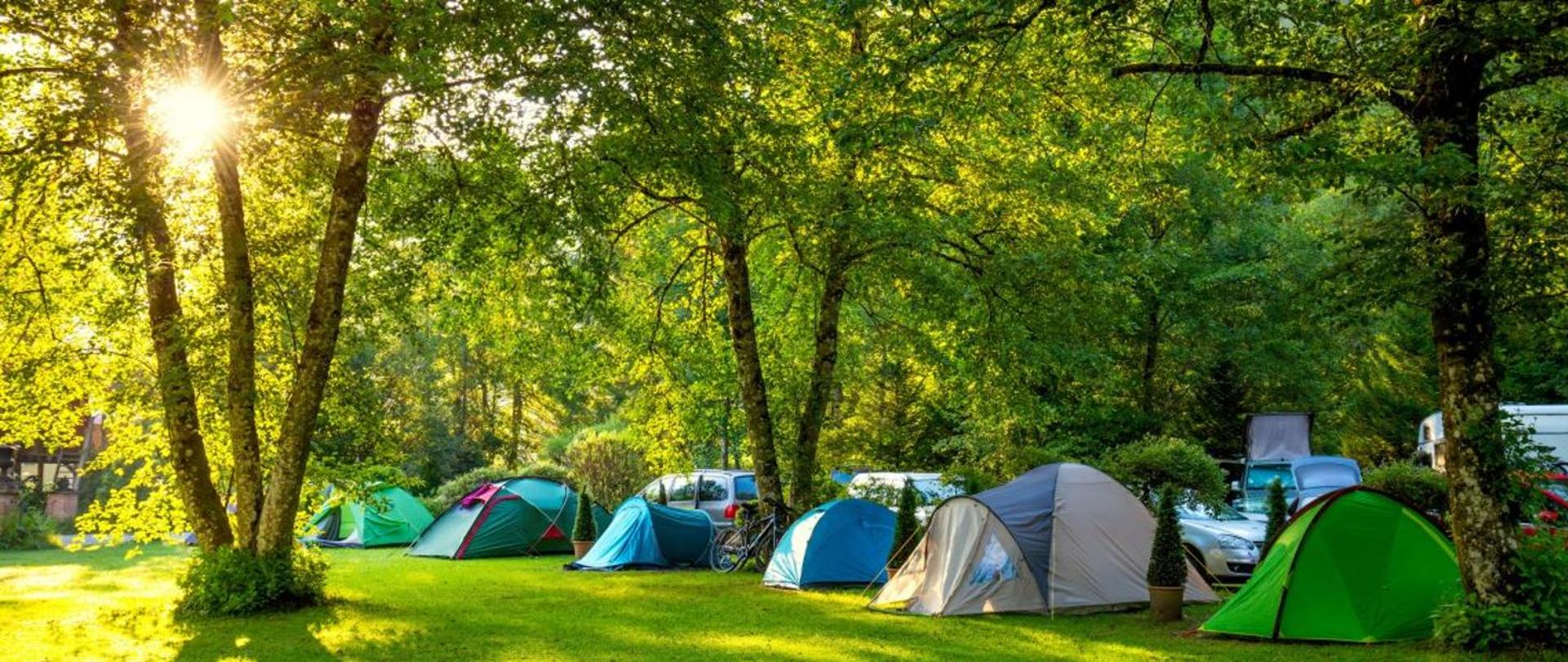 Namioty na polu namiotowym