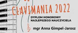 Dyplom honorowy dla nauczyciela Pani Anny Gimpel-Jarosz