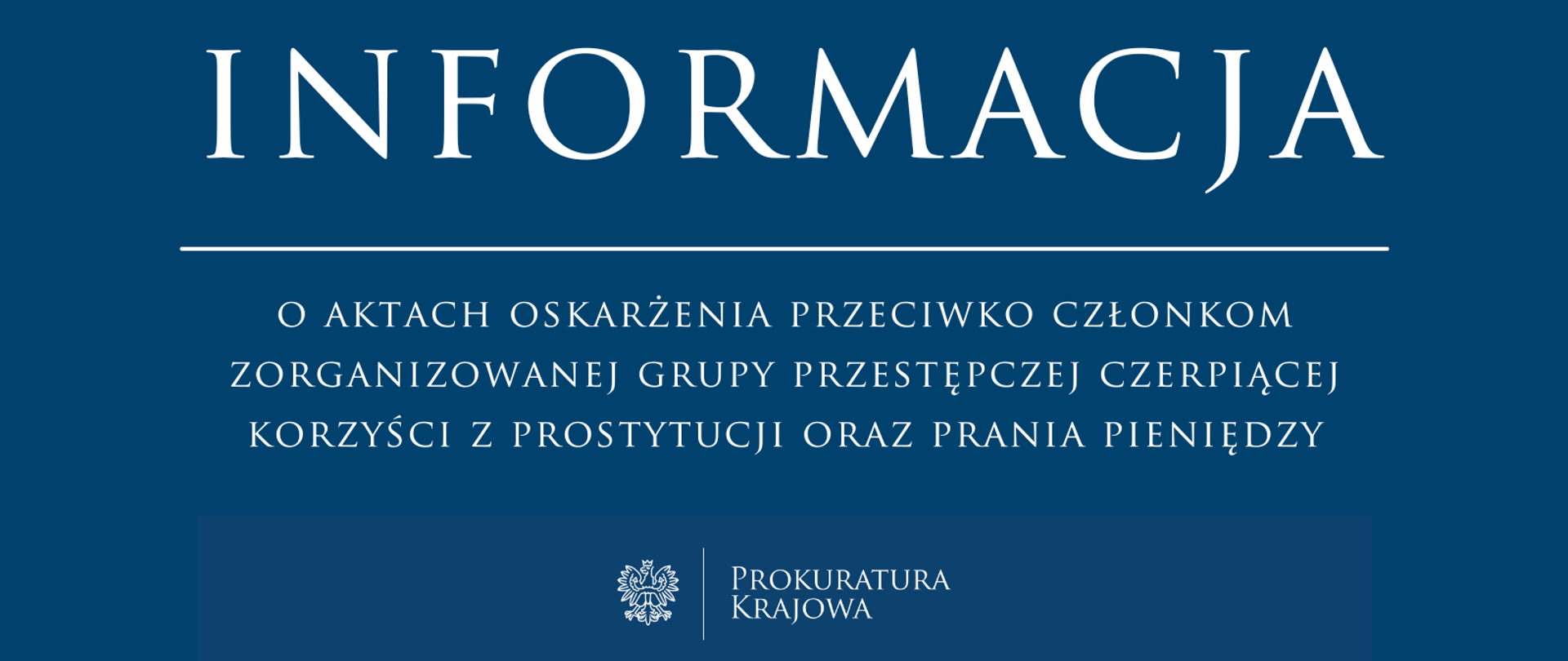 Akt oskarżenia przeciwko członkom zorganizowanej grupy przestępczej czerpiącej korzyści z prostytucji oraz prania pieniędzy